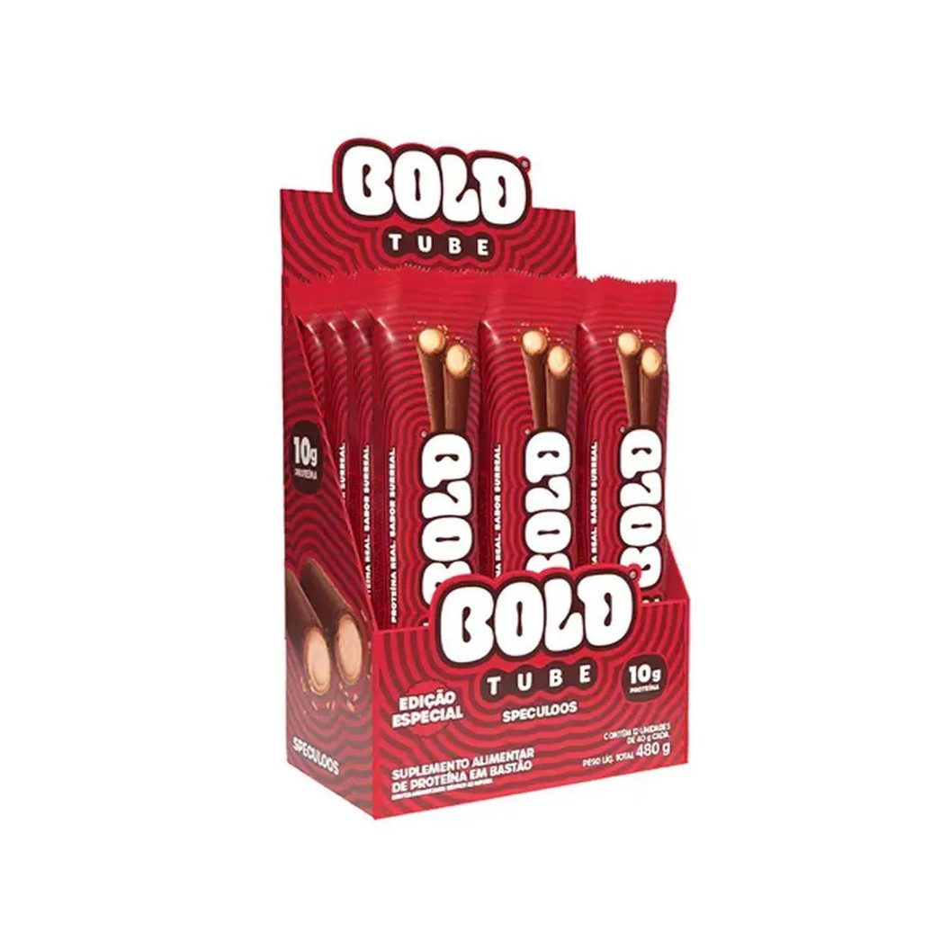 Barra de Proteina Tube - 12 Unidades 40G Speculoos - Bold