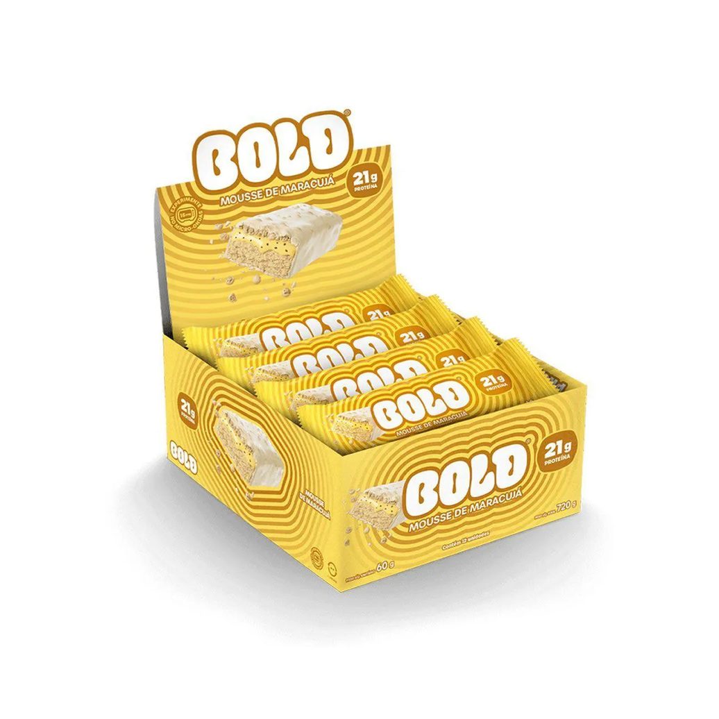 Barra de Protína - 12 Unidades 60G Mousse de Maracujá - Bold