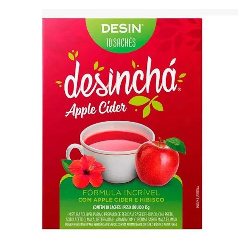 Desin Apple Cider - 10 Sachês - Desinchá