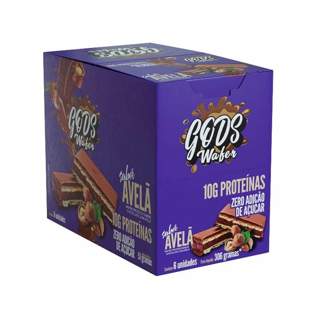 Gods Wafer - 6 Unidades de 51G Avelã - Canibal