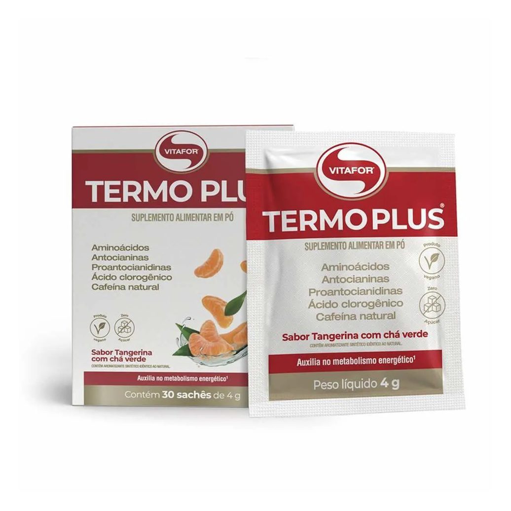 Termo Plus - 30 Sachês 4G Tangerina com Chá Verde - Vitafor