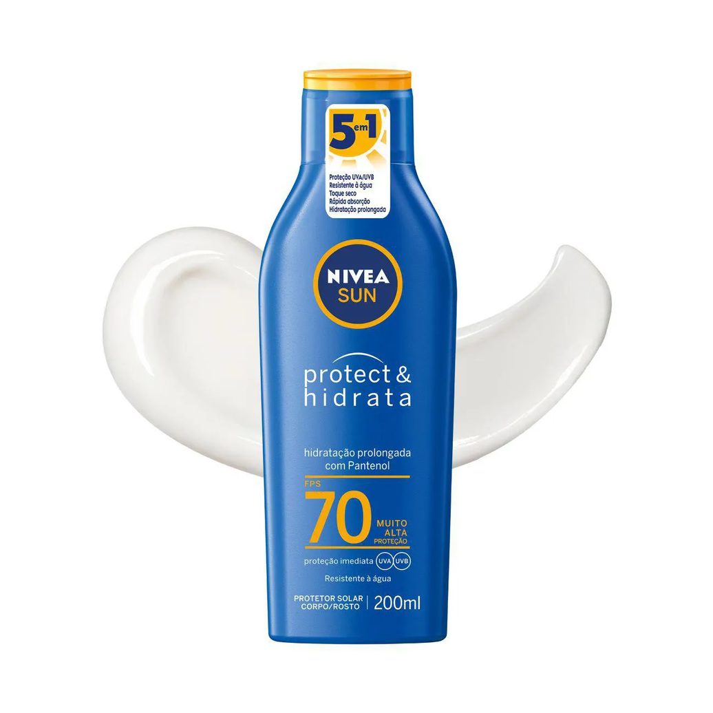 Protetor Solar Corporal Nivea Sun Protect & Hidrata FPS 70 200ml