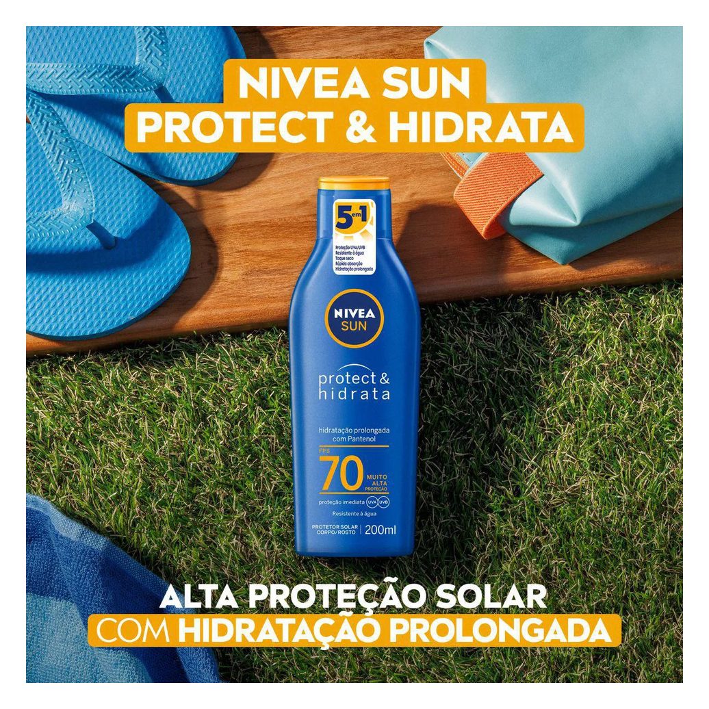 Protetor Solar Corporal Nivea Sun Protect & Hidrata FPS 70 200ml