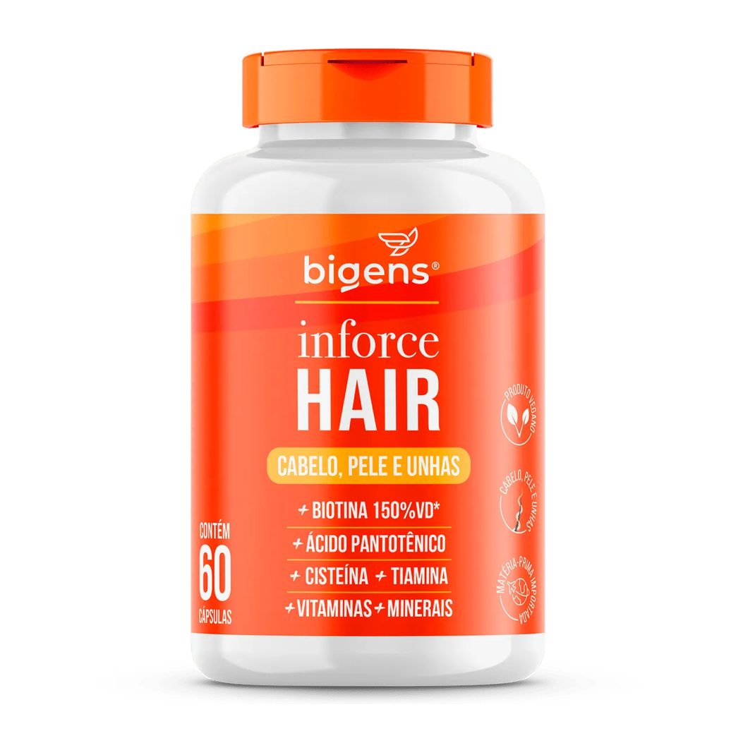 Inforce Hair ® Pele e Unhas, 60 Cápsulas, Bigens