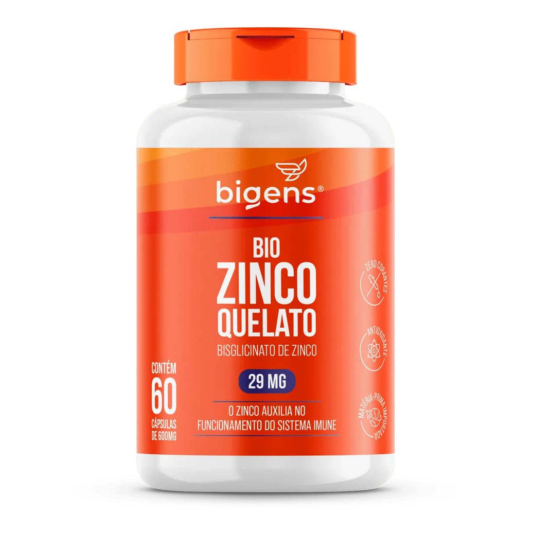 Bio Zinco Quelato 500mg 60 Cápsulas Bigens