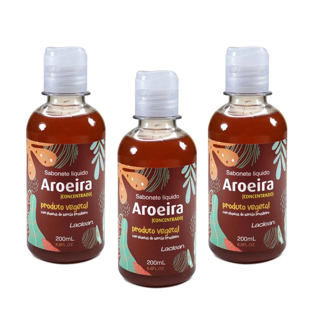 Kit 3 Unidades Sabonete de Aroeira - Extrato do Sertão 200Ml Laclean
