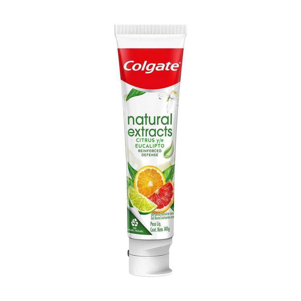 Creme Dental Colgate Natural Extracts Defesa Reforçada Citrus e Eucalipto 140g