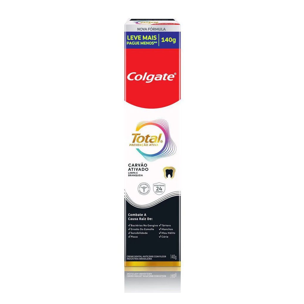 Creme Dental Colgate Total Carvão Ativado 140g