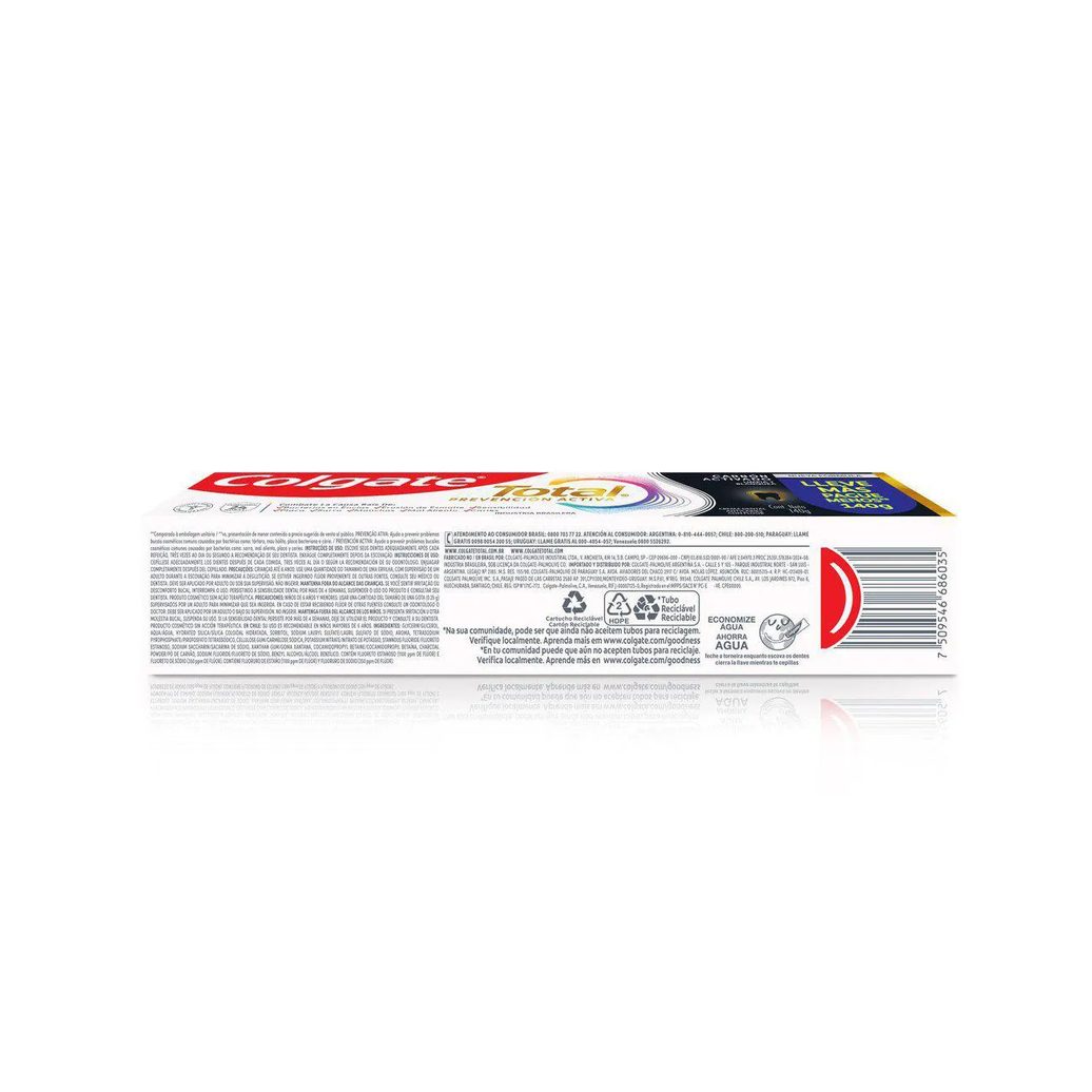 Creme Dental Colgate Total Carvão Ativado 140g