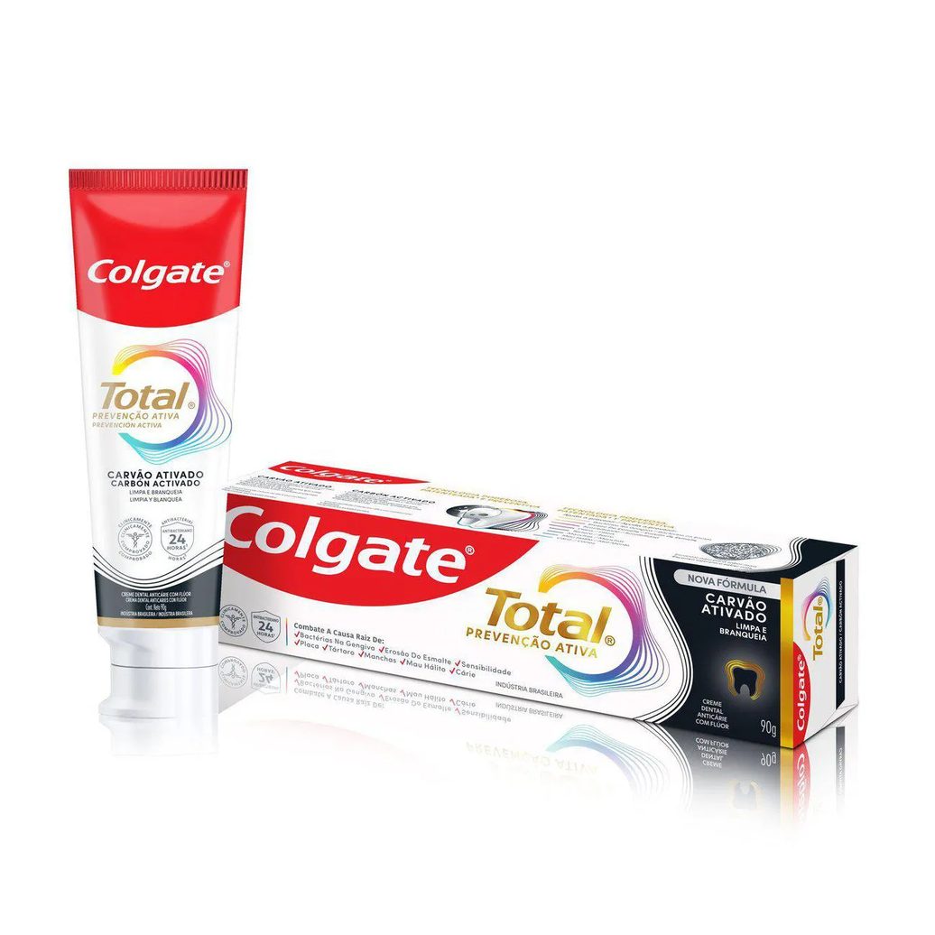Creme Dental Colgate Total Carvão Ativado 90g