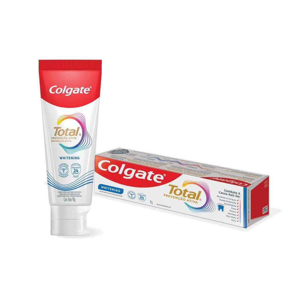 Creme Dental Colgate Total Prevenção Ativa Whitening 90g