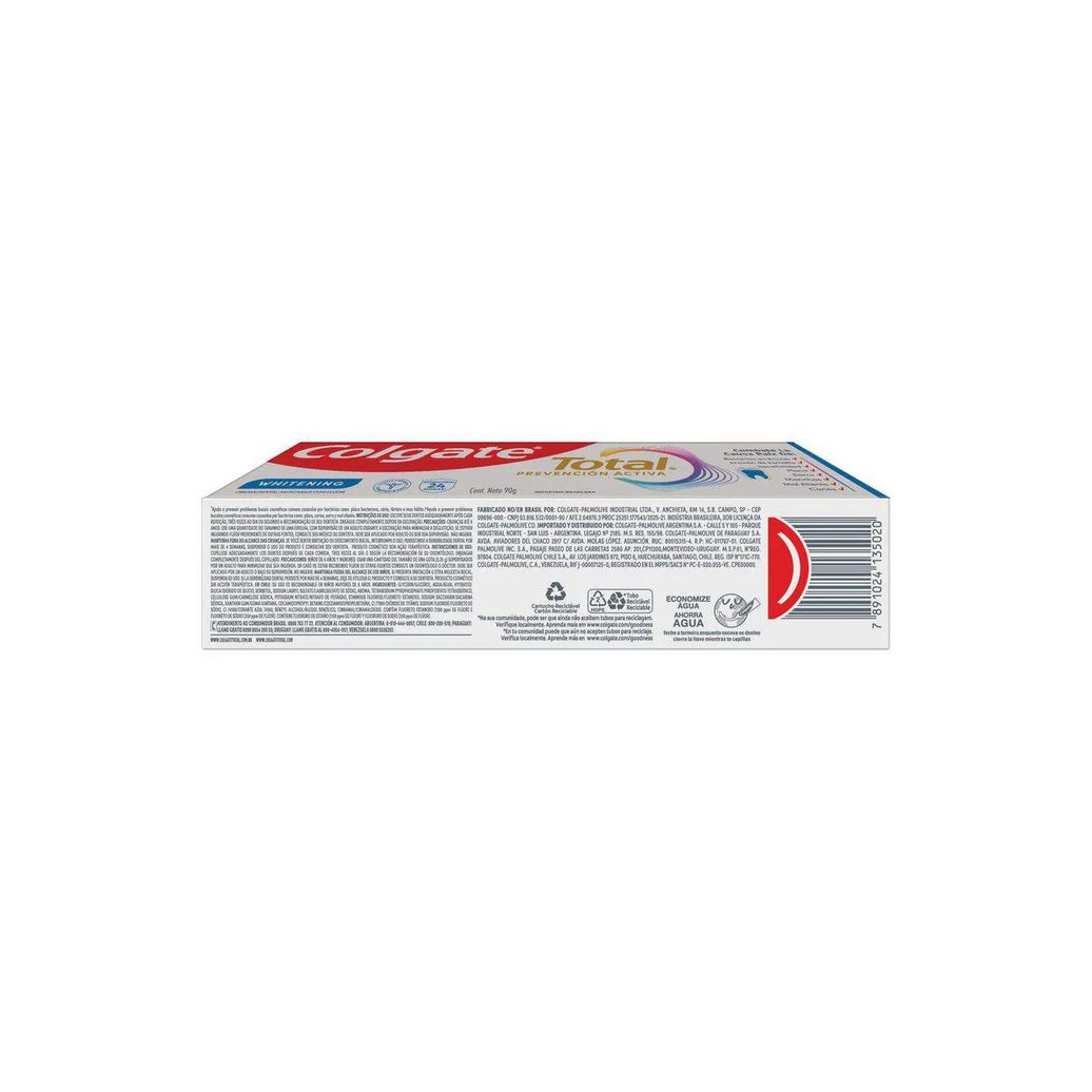 Creme Dental Colgate Total Prevenção Ativa Whitening 90g