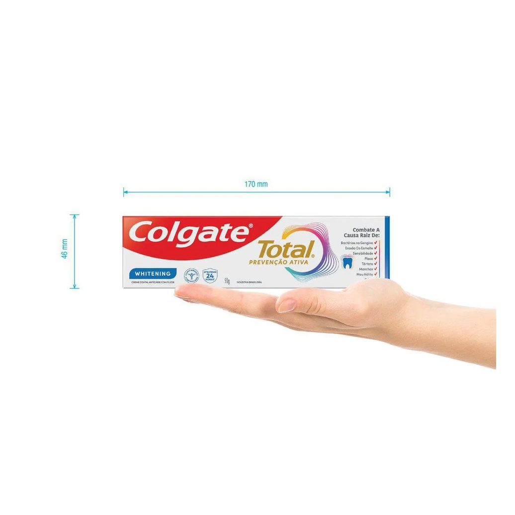 Creme Dental Colgate Total Prevenção Ativa Whitening 90g