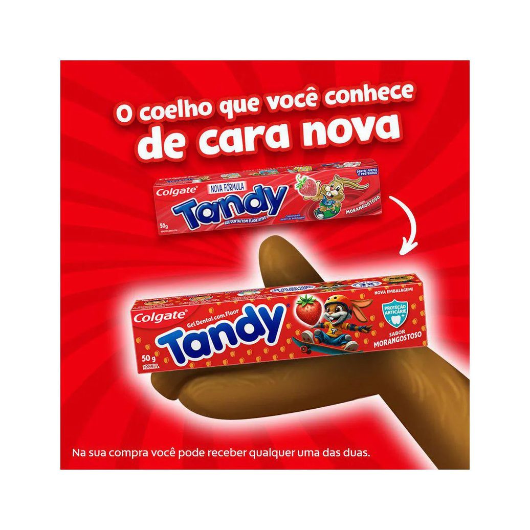 Pasta de Dente Colgate infantil Tandy Morangostoso com 50g