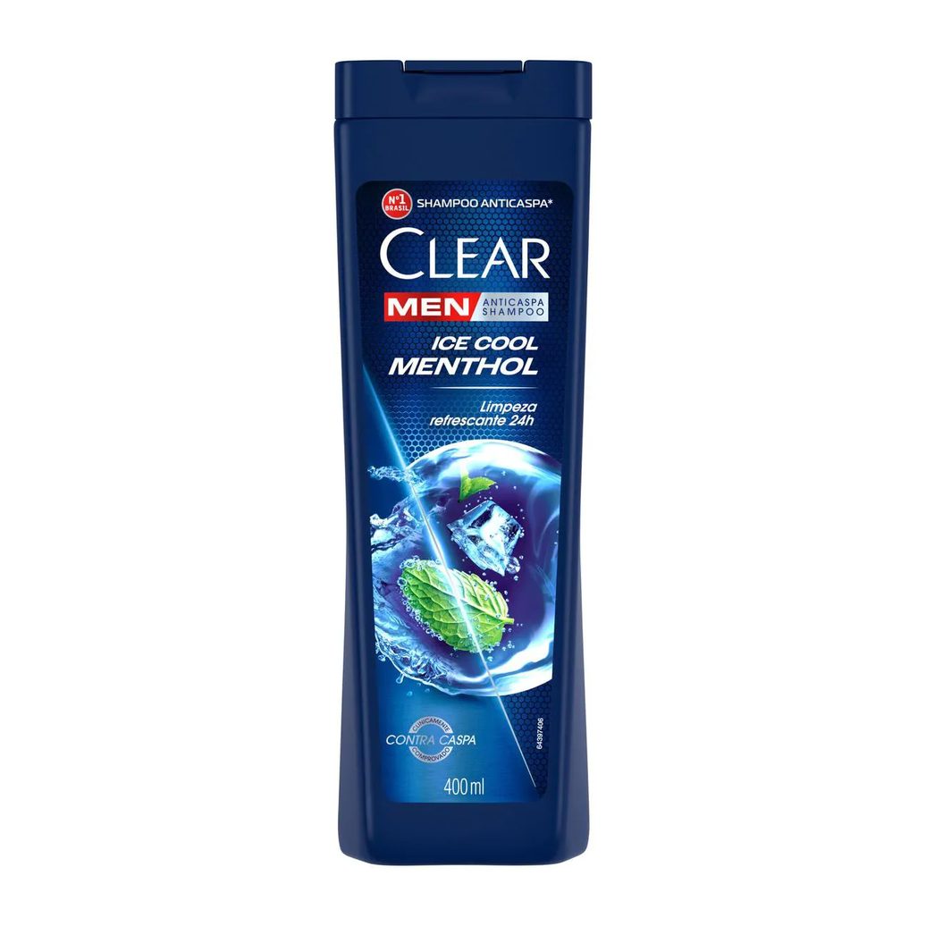 Shampoo Anticaspa Clear Men Ice Cool Menthol 400ml