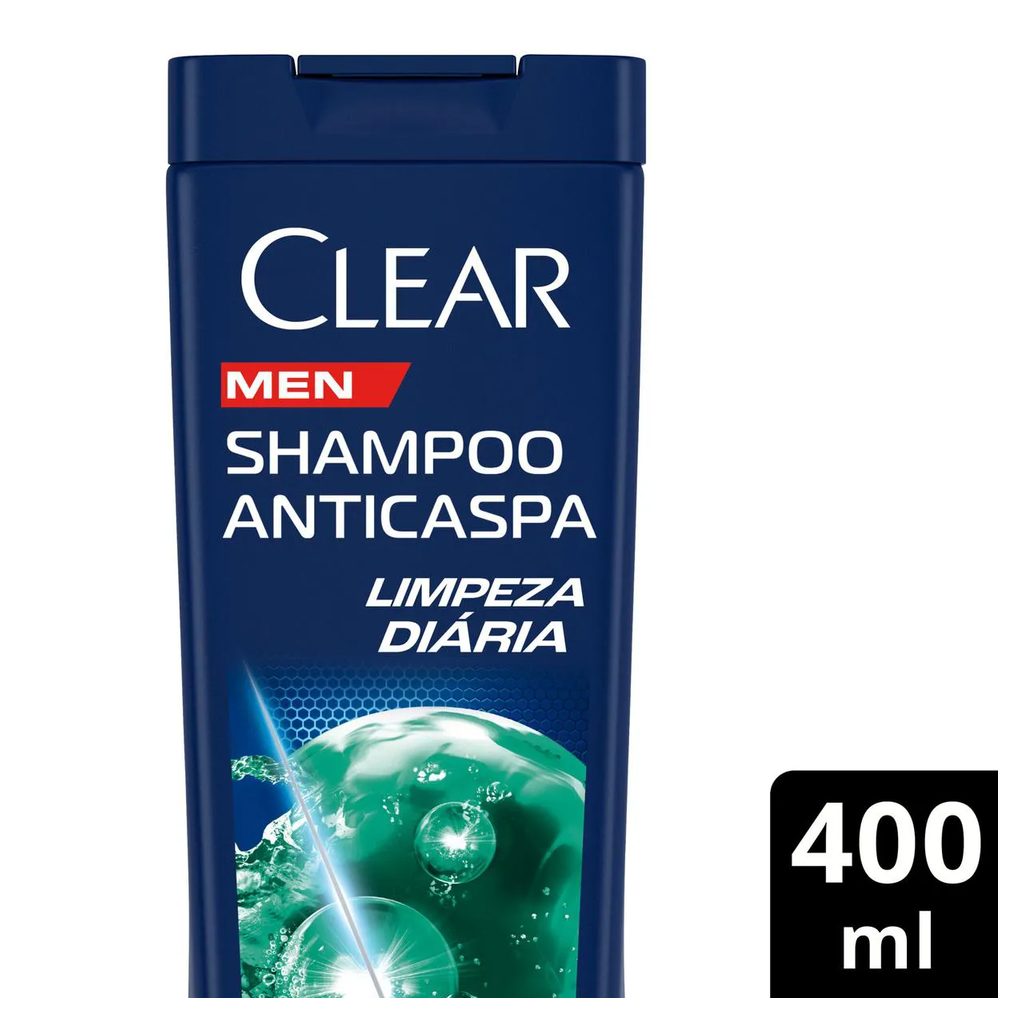 Shampoo Anticaspa Clear Men Limpeza Diária 2 em 1 400ml