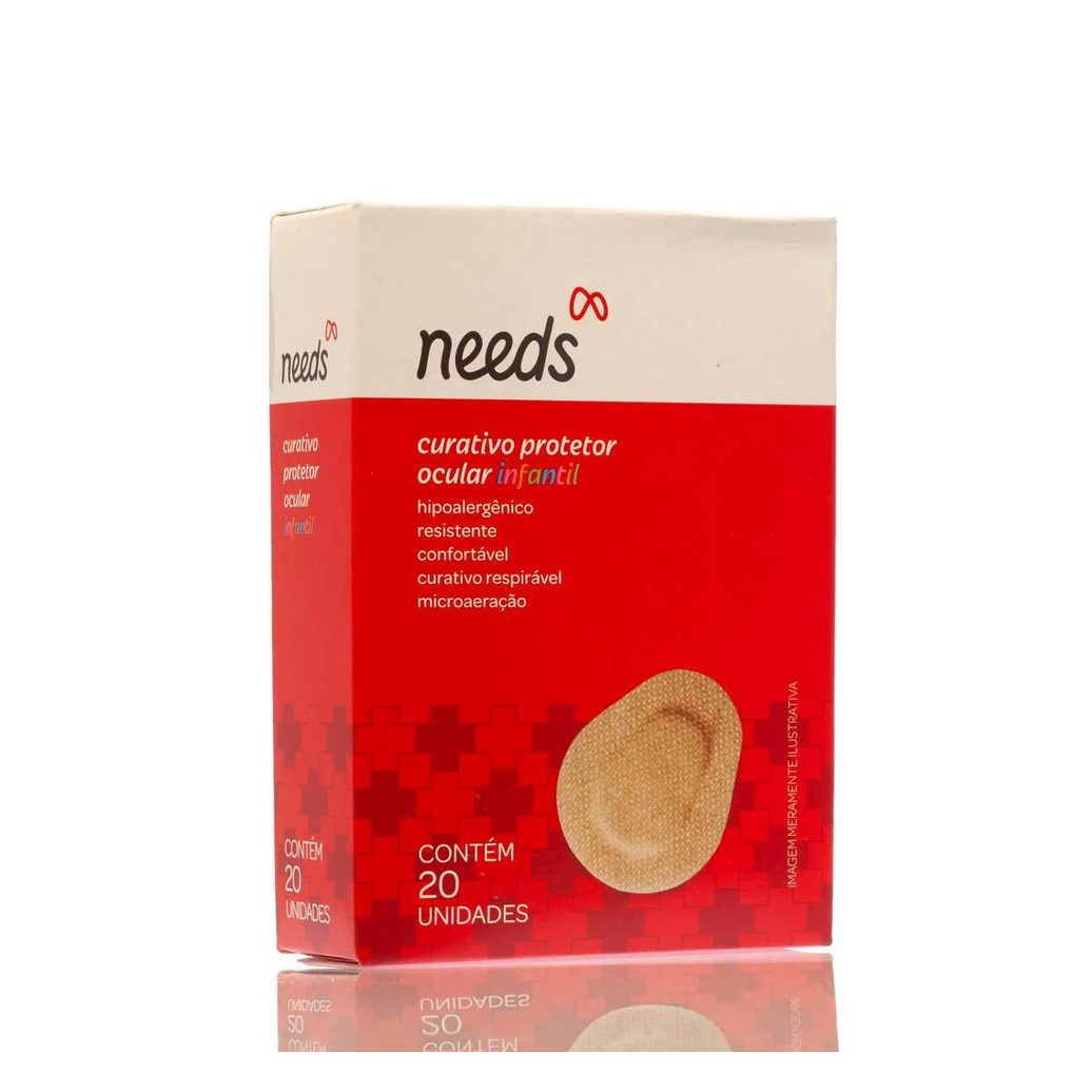 Protetor Ocular Infantil Needs Bege 20 Unidades