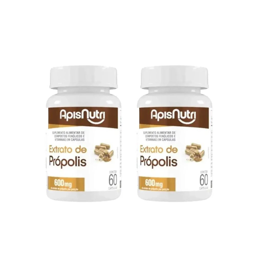 Kit 2 Extrato de Própolis 600Mg - 60 Caps - Apisnutri