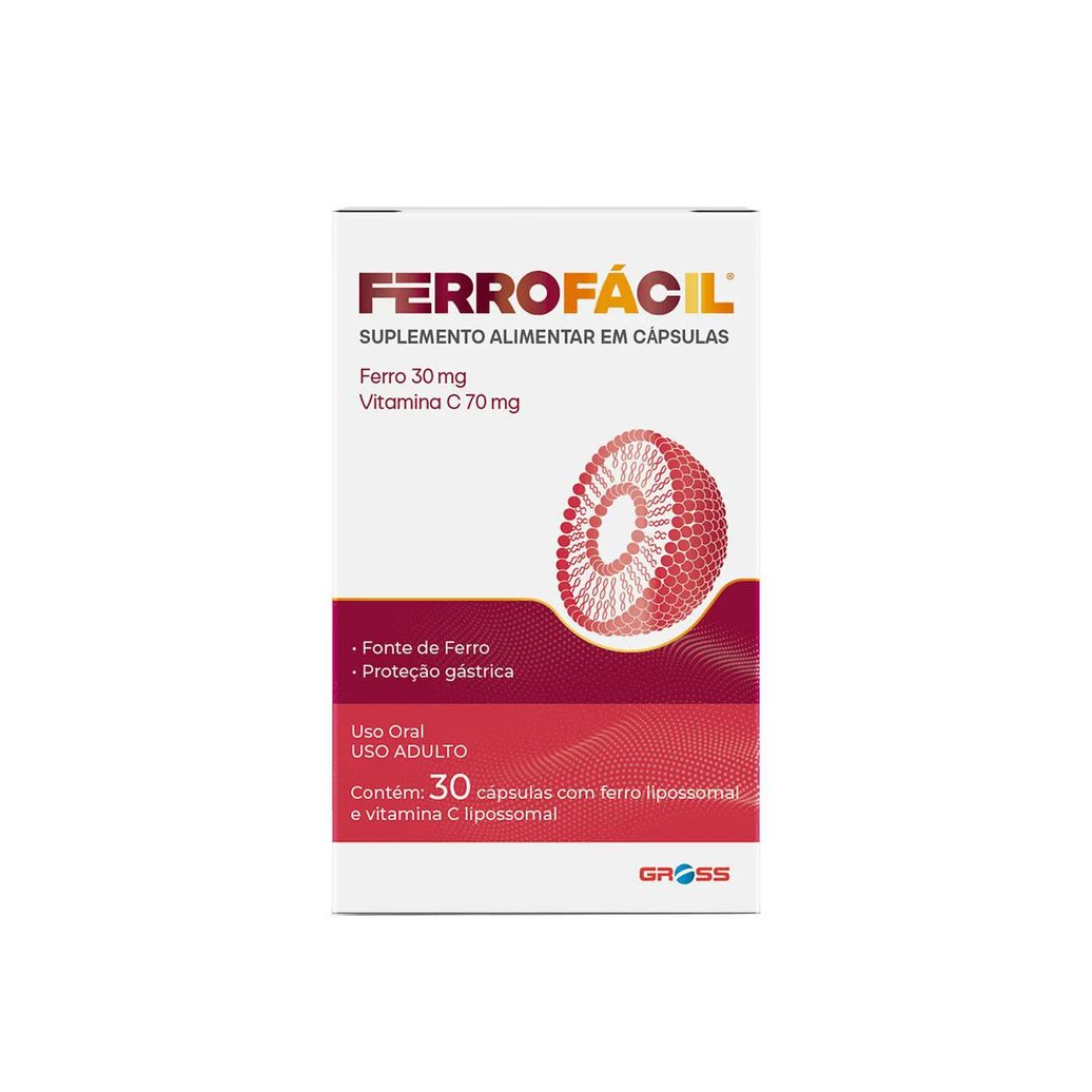 Suplemento Alimentar Ferro Fácil 30 capsulas