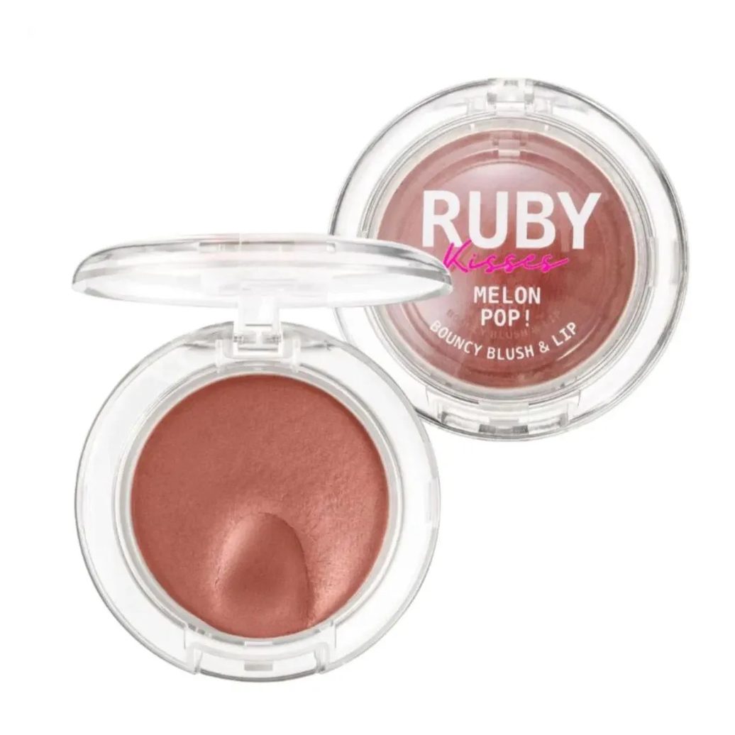 Blush e Lip Bouncy Ruby Kisses Melon Pop! Mauve Mbb01Bb