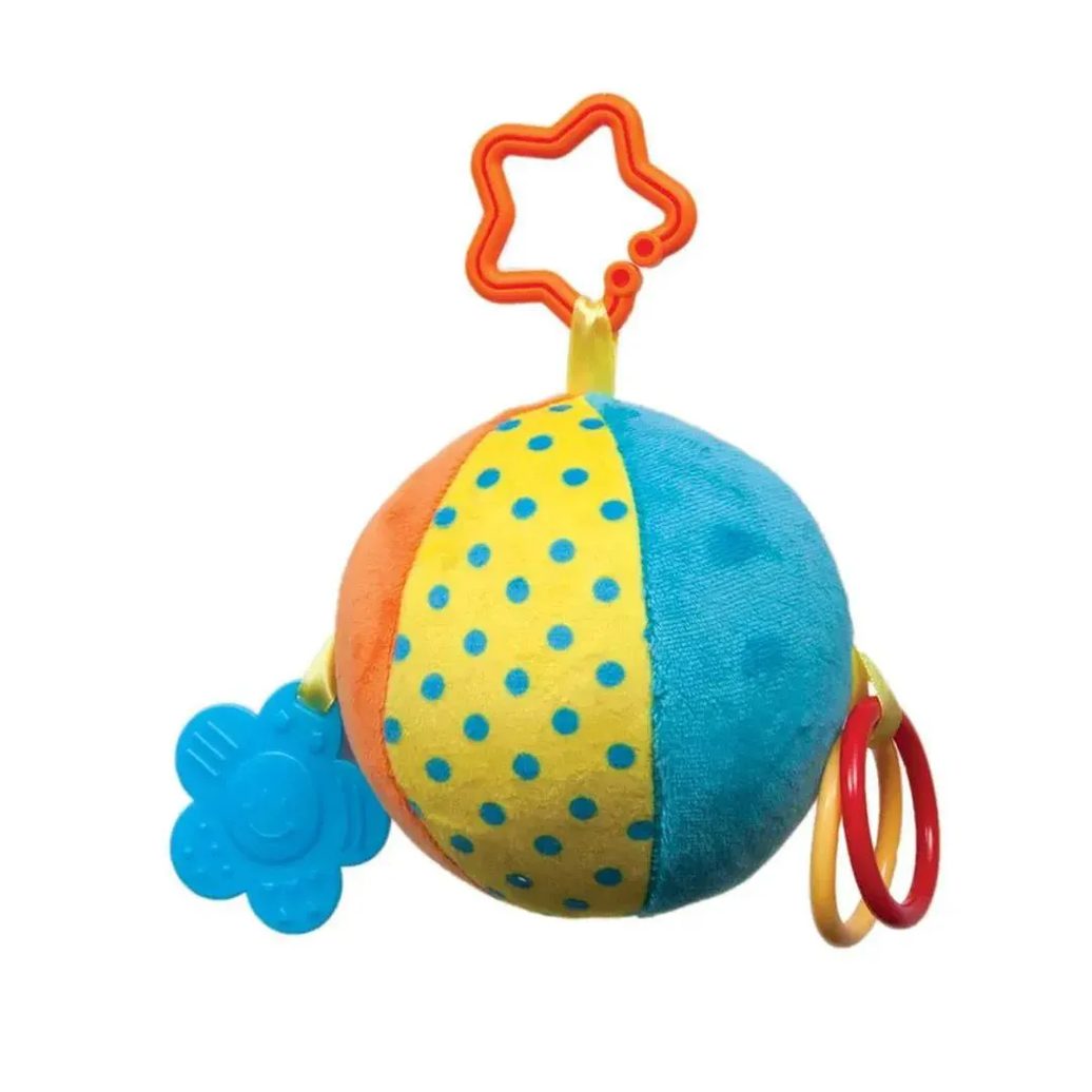 Bola Plush Mordedor Azul +3 Meses Buba