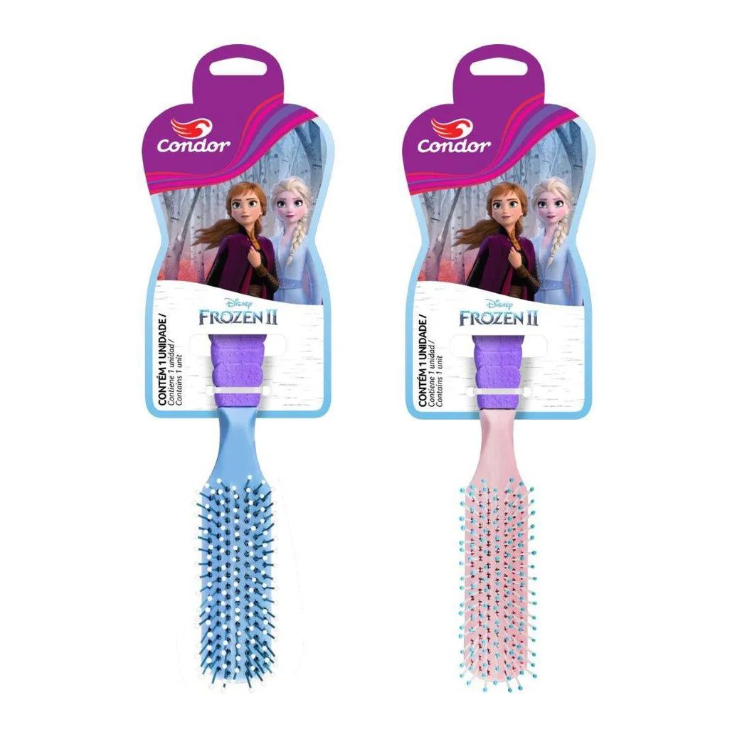 Escova de Cabelo Condor Frozen Ii Raquete 9877 (Sortido)