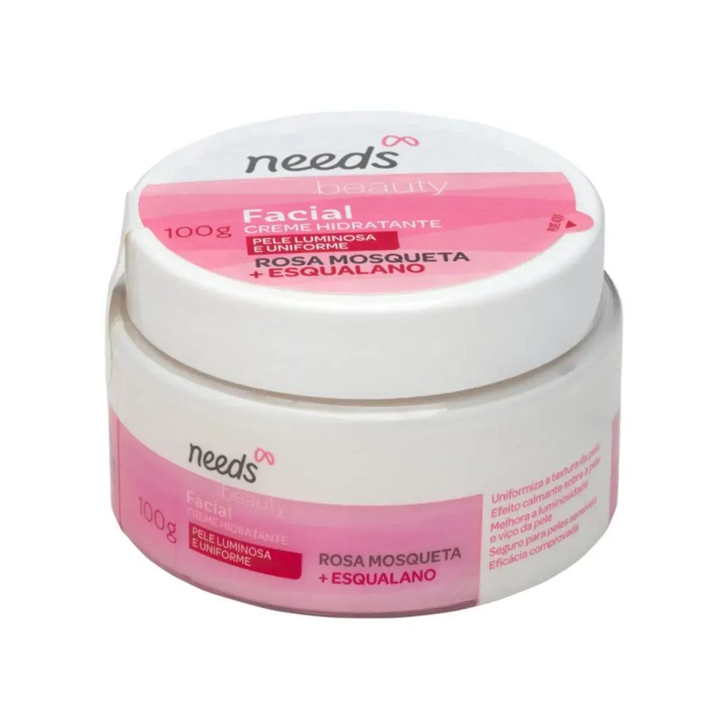 Creme Hidratante Facial Needs Beauty Rosa Mosqueta 100g