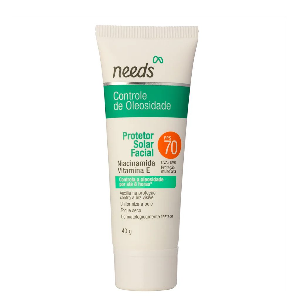 Kit Facial Needs Protetor Solar FPS 70 40g + Gel de Limpeza 60g