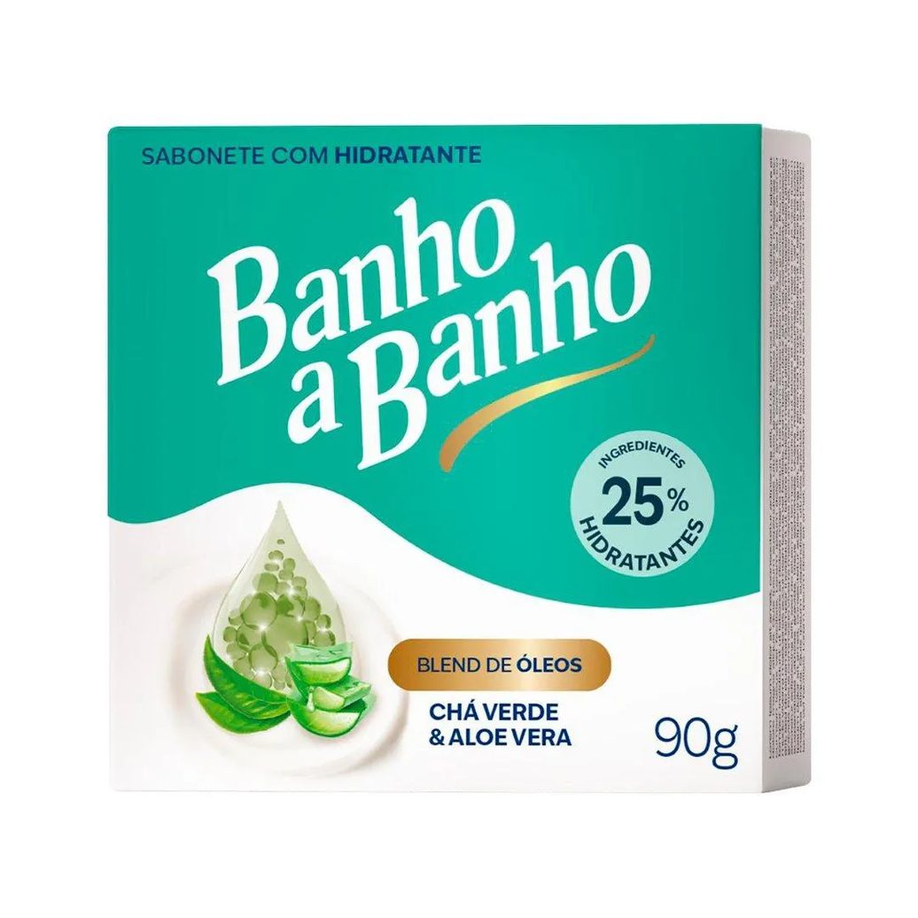 Sabonete Ypê Banho a Banho Hidratante Chá Verde e Aloe Vera 90G