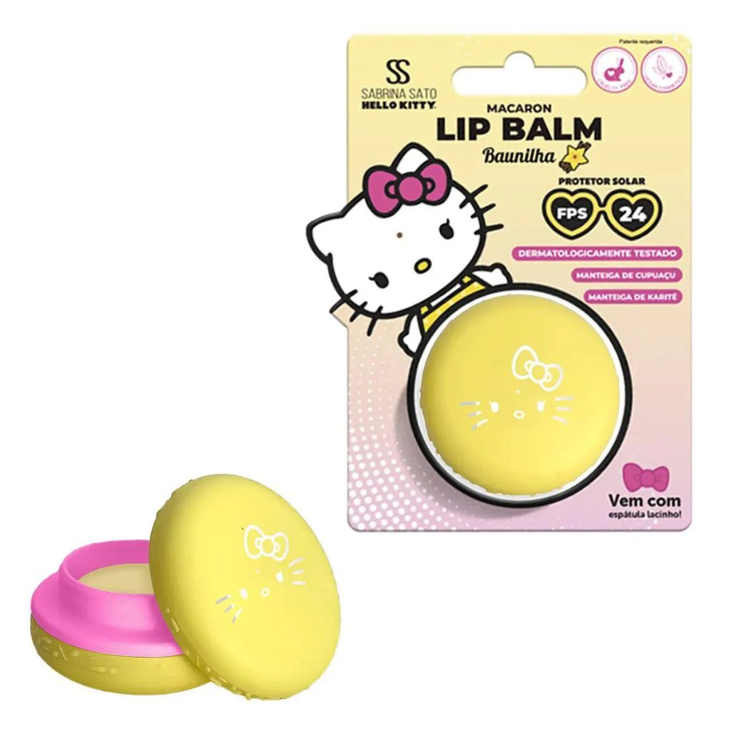 Lip Balm Macaron Fps 24 Baunilha Hello Kitty Sabrina Sato 8G