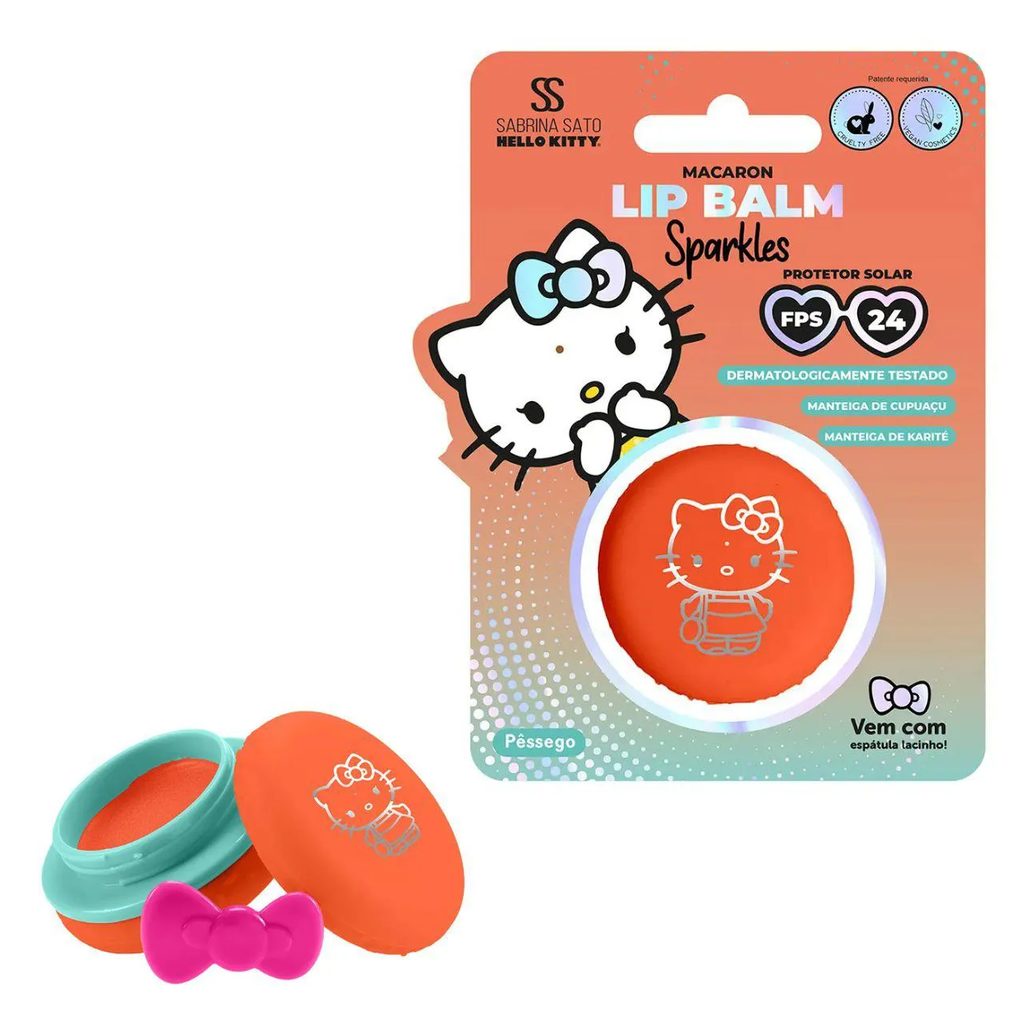 Lip Balm Macaron Fps 24 Sparkles Hello Kitty Sabrina Sato 8G