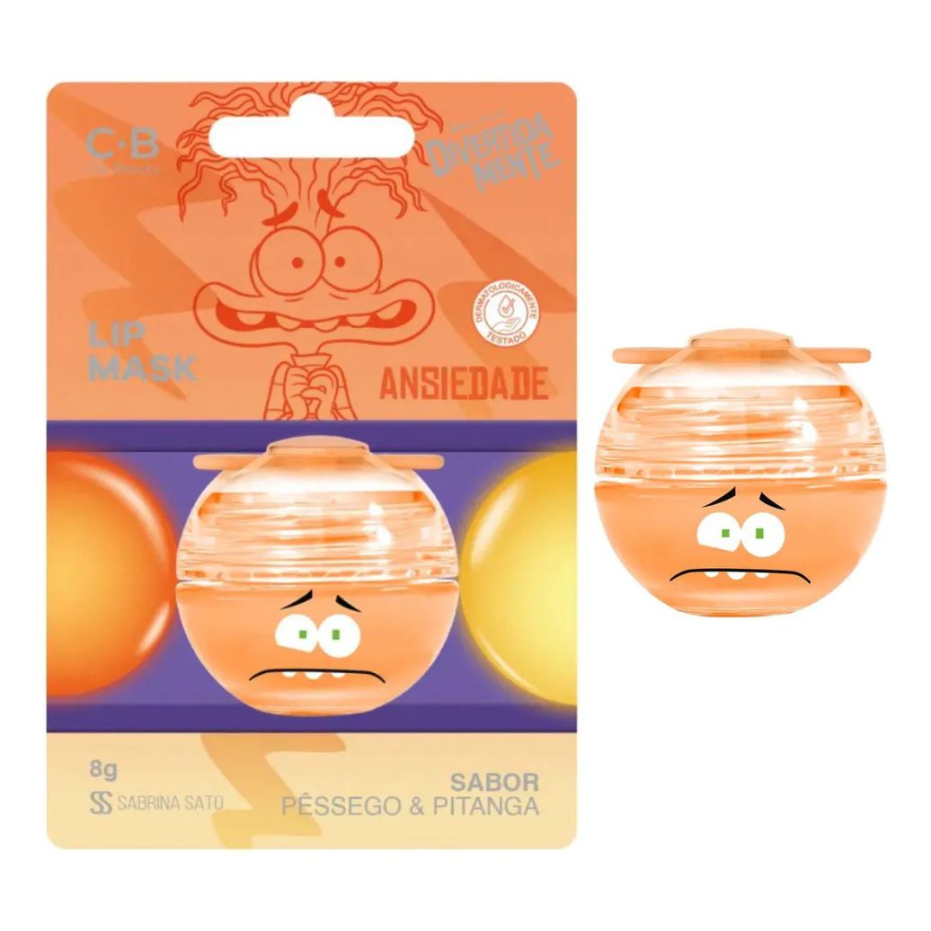 Lip Mask Ansiedade Pêssego Divertida Mente e Sabrina Sato