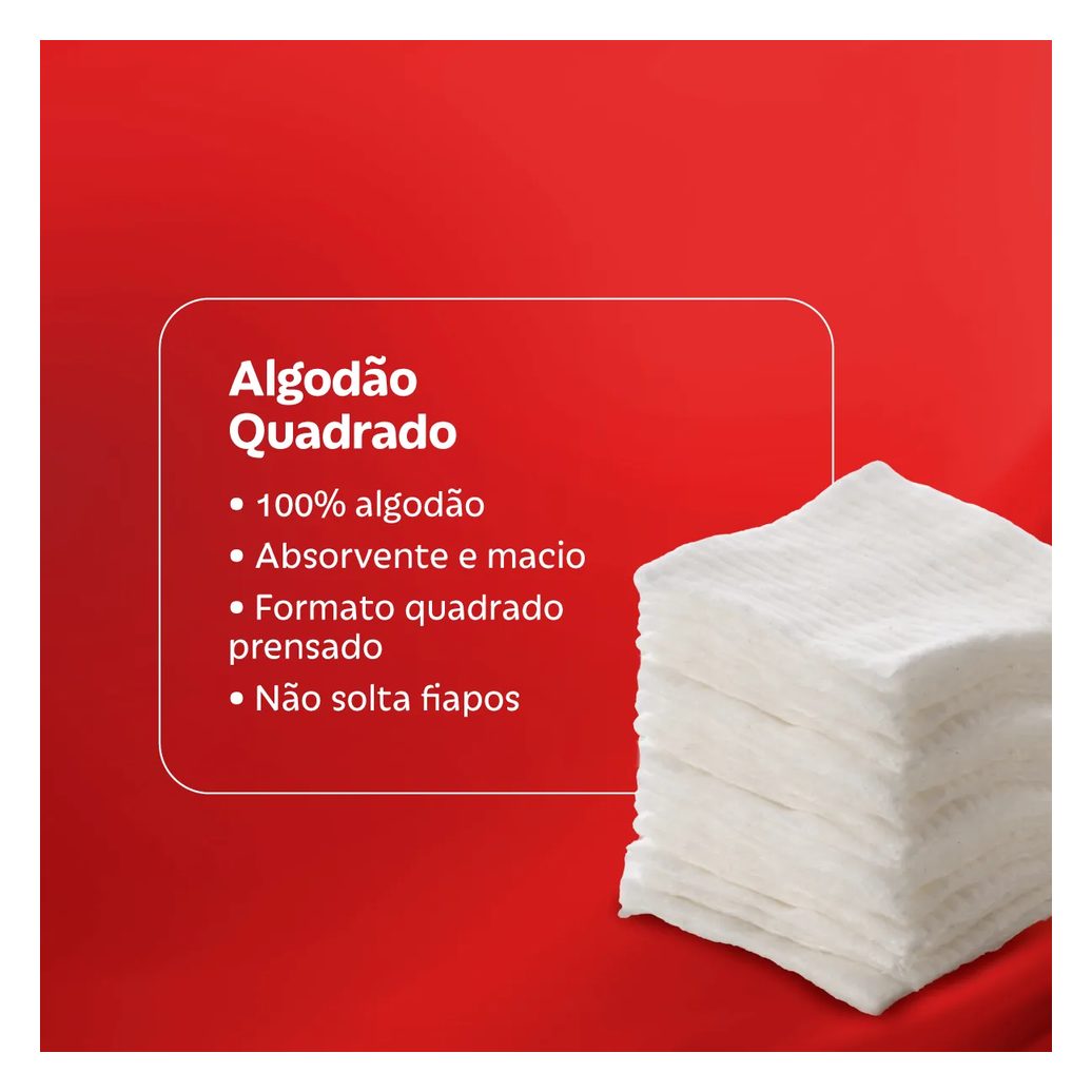 Algodão Quadrado Needs 250 Unidades