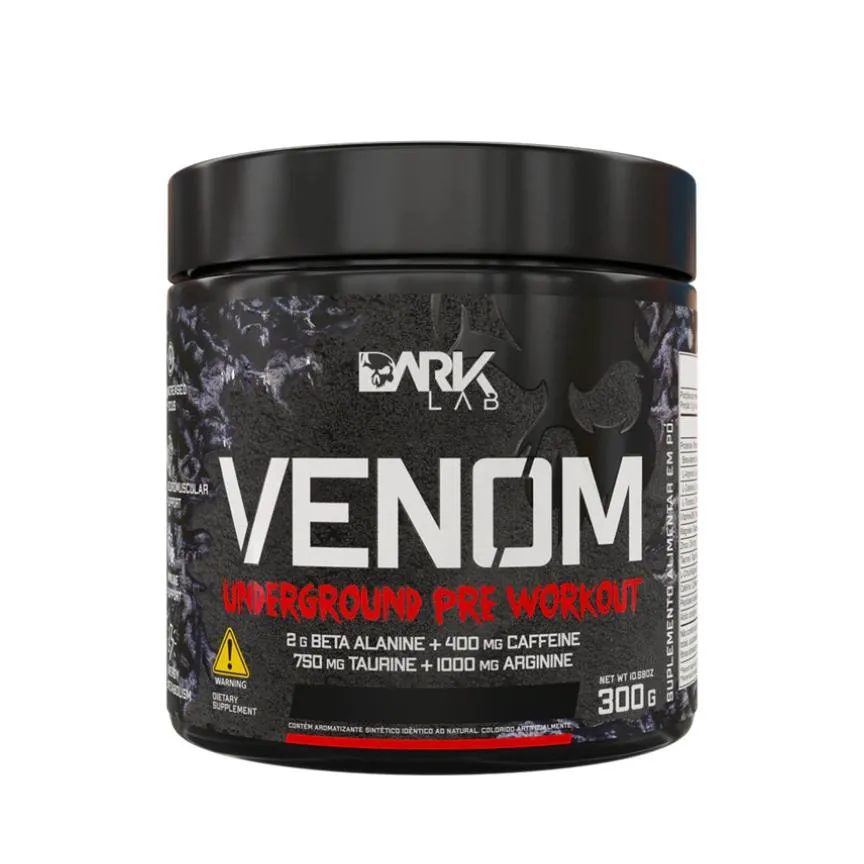 Pré-Treino Venom Underground Dark Lab - 300G Maçã Verde
