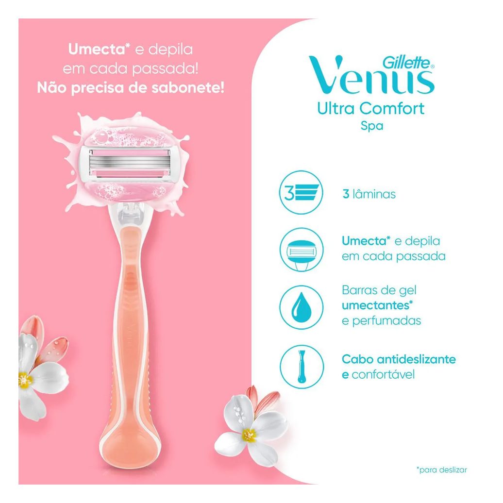 Aparelho de Depilar Gillette Venus Spa Feminino com 1 unidade