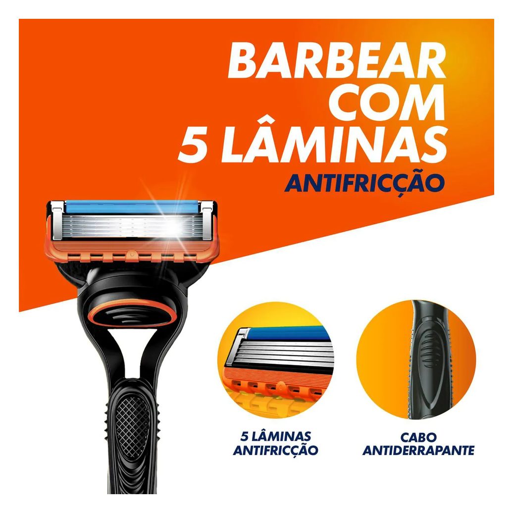 Aparelho de Barbear Gillette Fusion 5 com 1 unidade