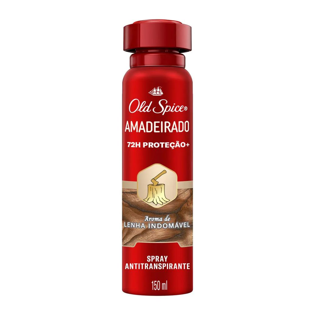 Desodorante Antitranspirante Aerosol Old Spice Amadeirado Masculino 72h 150ml