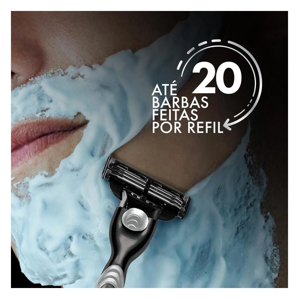 Refil para Aparelho de Barbear Gillette Mach3 Carbono 4 cargas