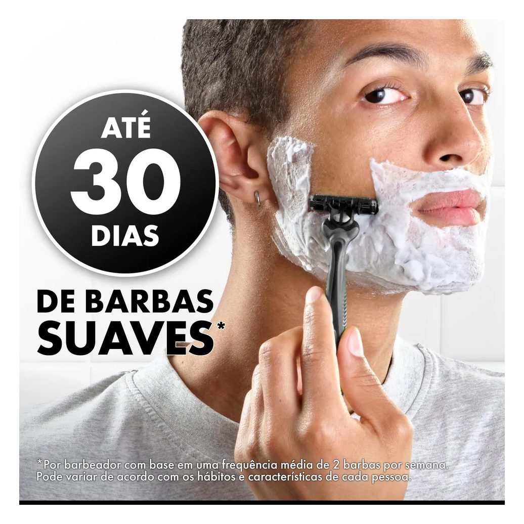 Aparelho de Barbear Descartável Gillette Prestobarba 3 Carvão Ativado 8 unidades