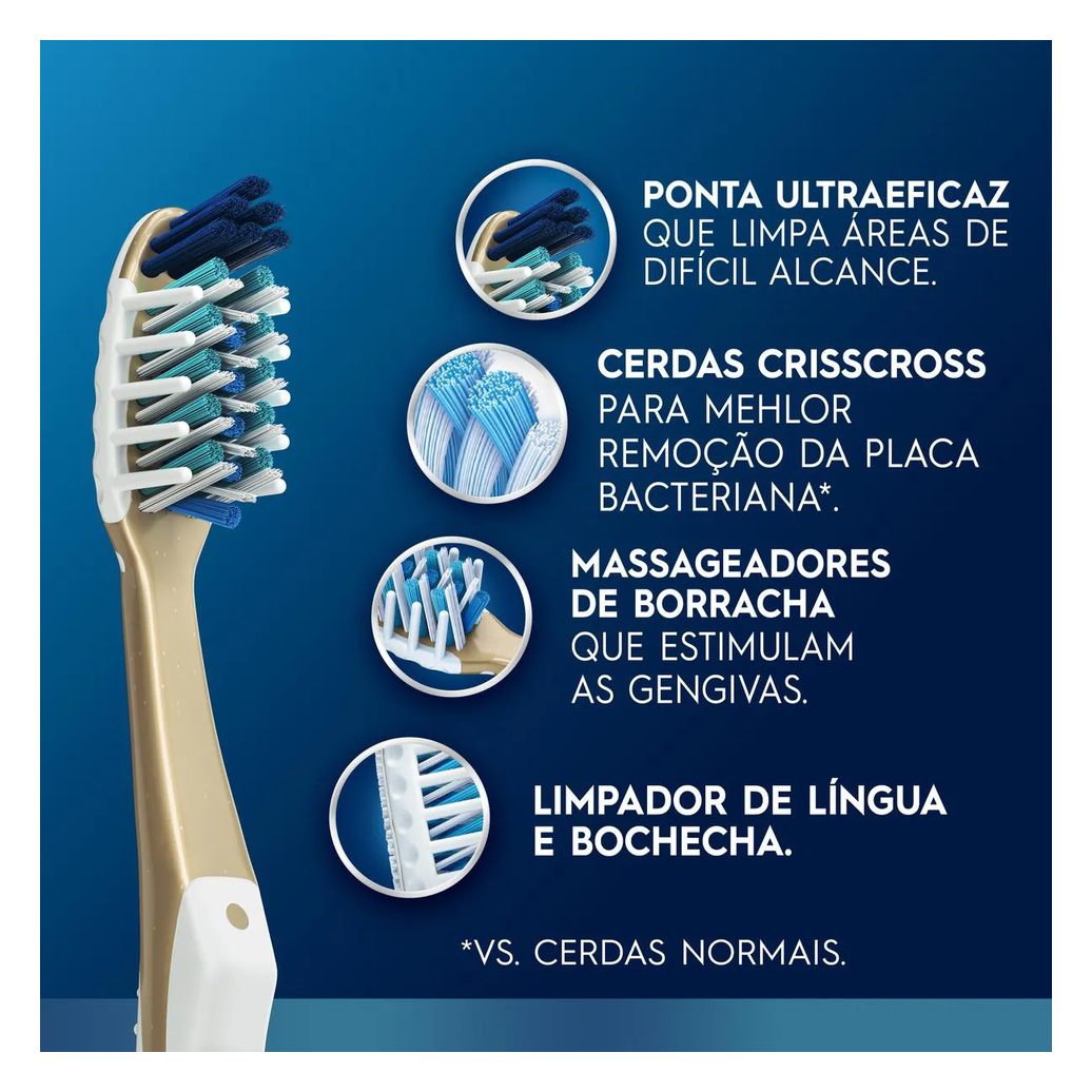 Escova de Dente Oral-B Pro-Saúde 7 Benefícios Macia com 2 unidades