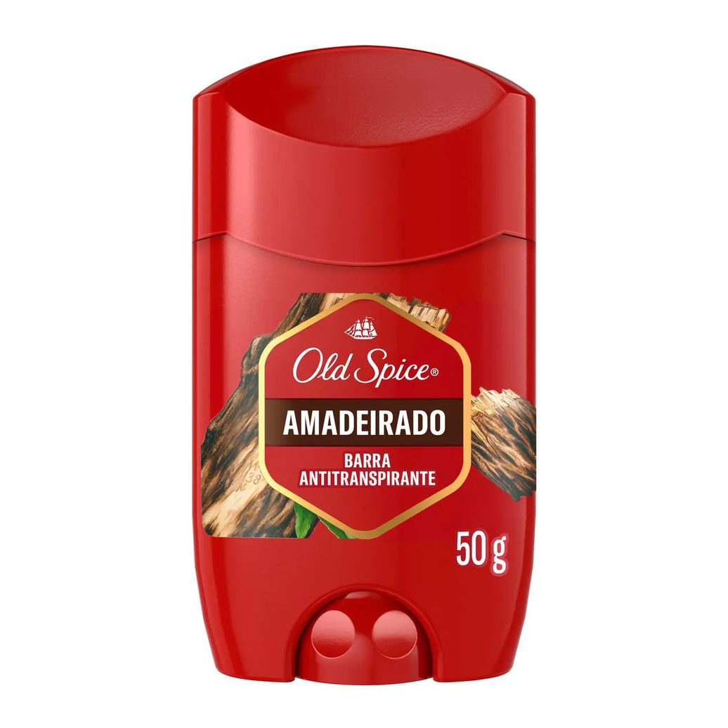 Desodorante Antitranspirante Barra Old Spice Amadeirado Masculino 50g