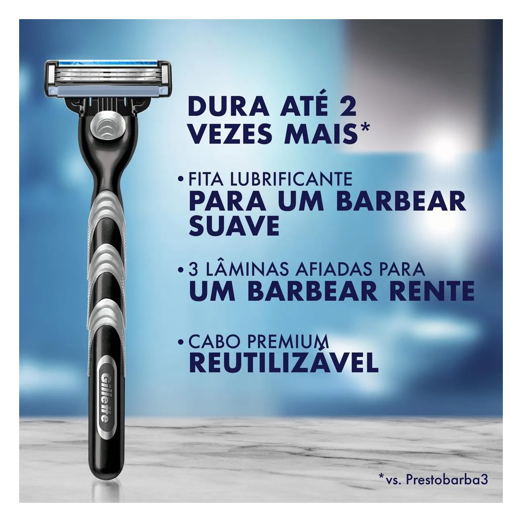 Aparelho de Barbear Gillette Mach3 com 1 Unidade