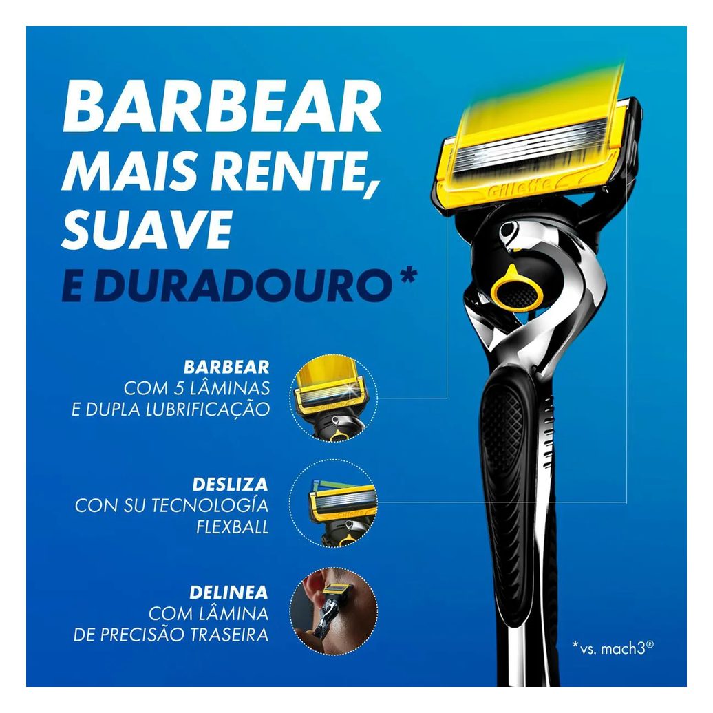 Carga para Aparelho de Barbear Gillette Proshield 4 unidades
