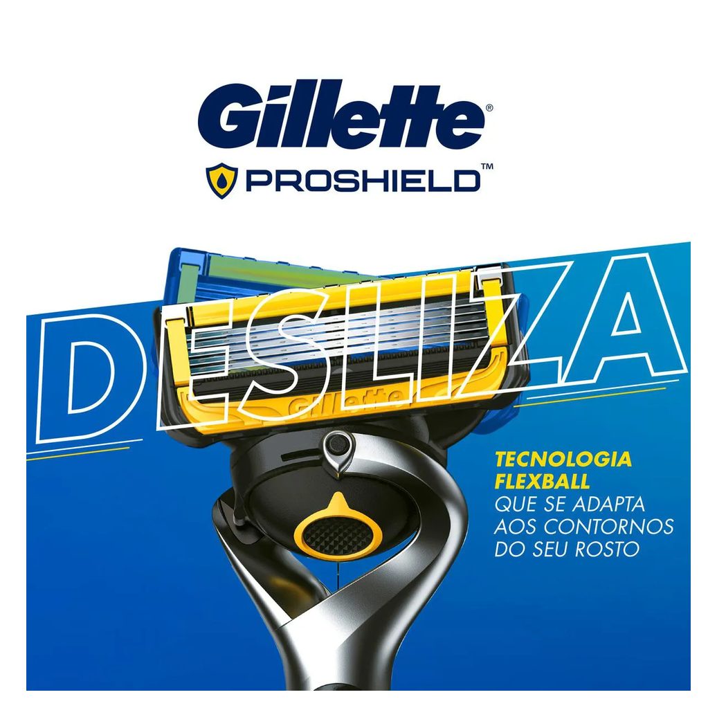 Carga para Aparelho de Barbear Gillette Proshield 4 unidades
