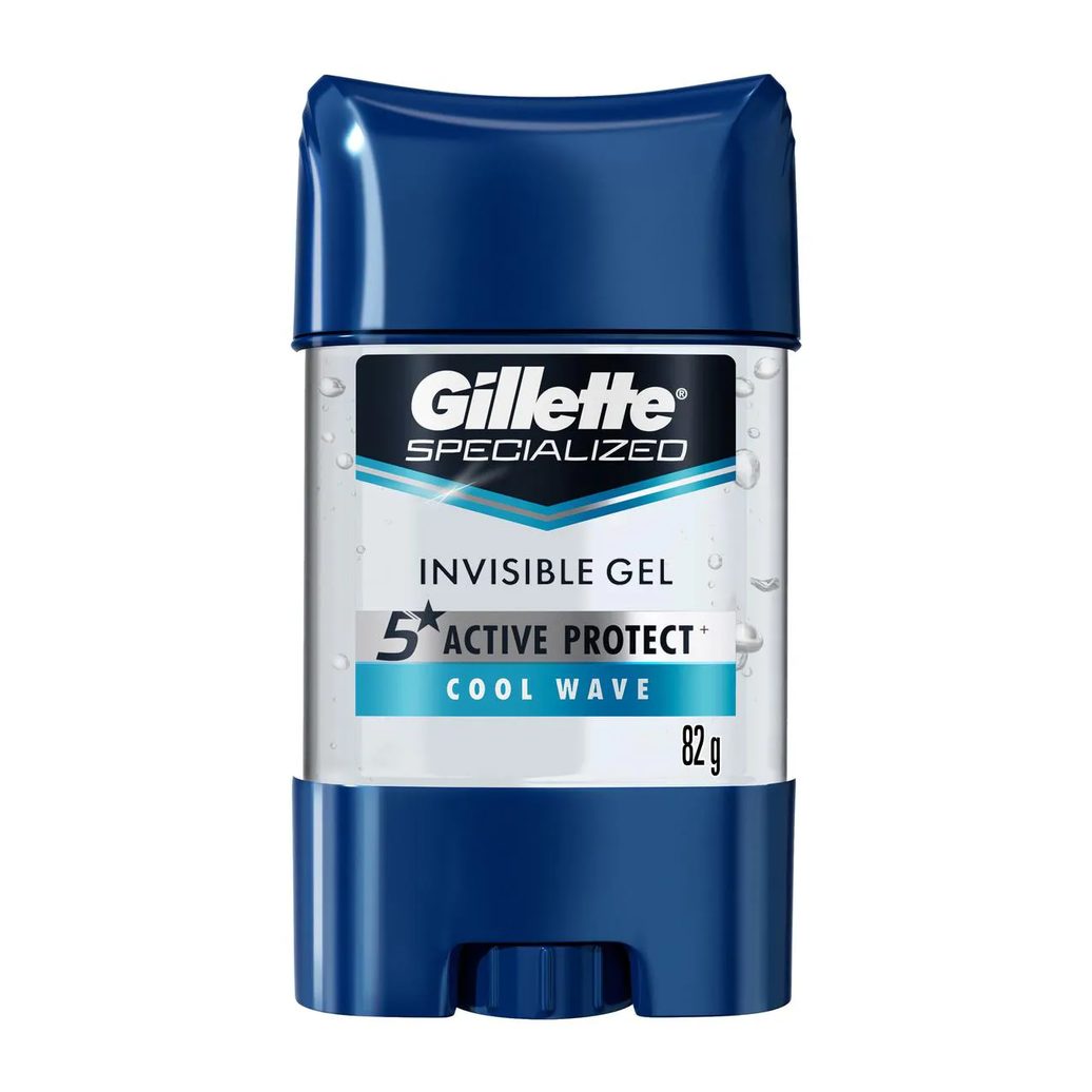 Desodorante Antitranspirante Gillette Specialized Invisible Gel Cool Wave 48h Masculino 82g