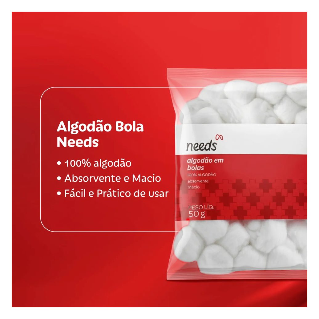Algodão Bola Needs 50g