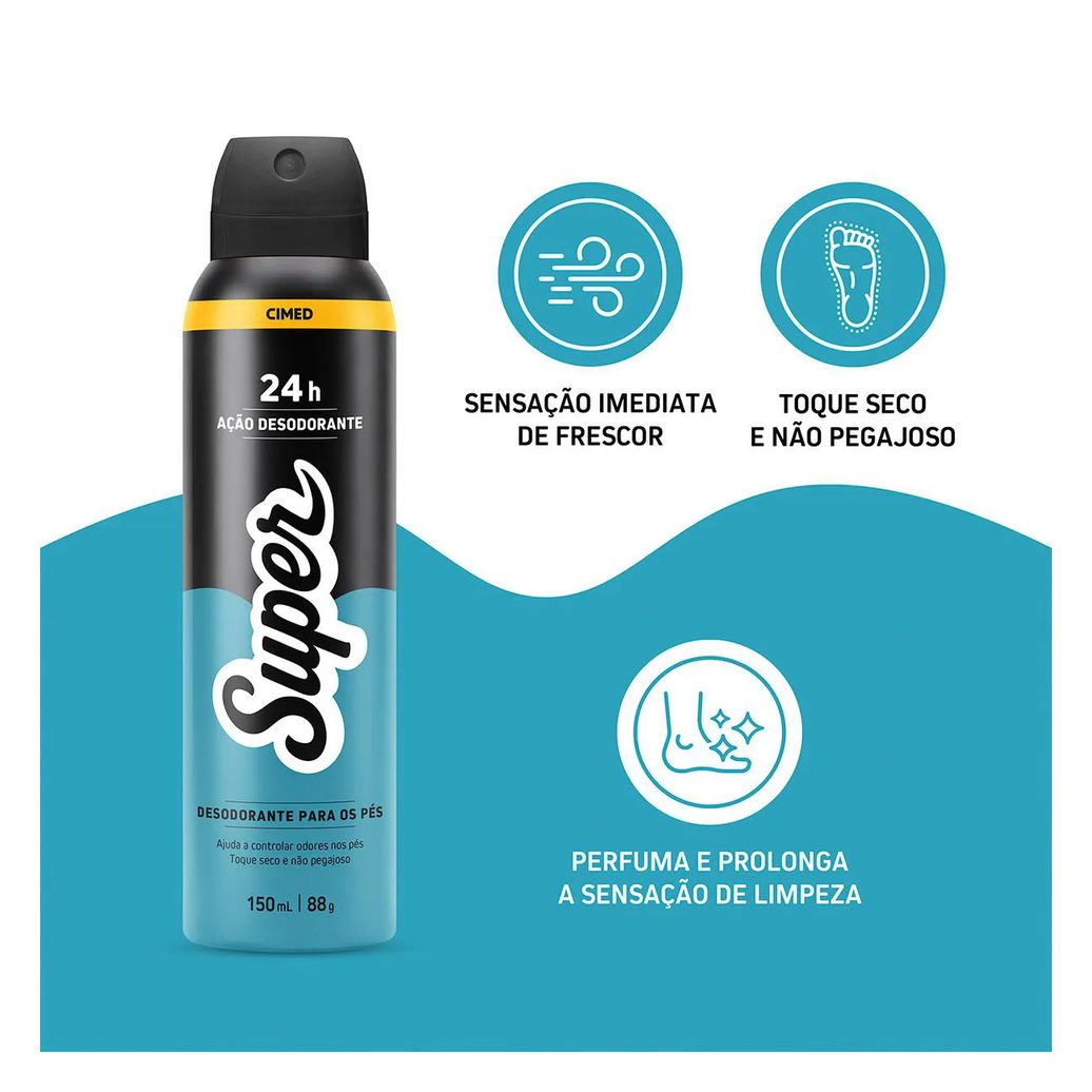 Desodorante Aerosol Super para os Pés 150ml