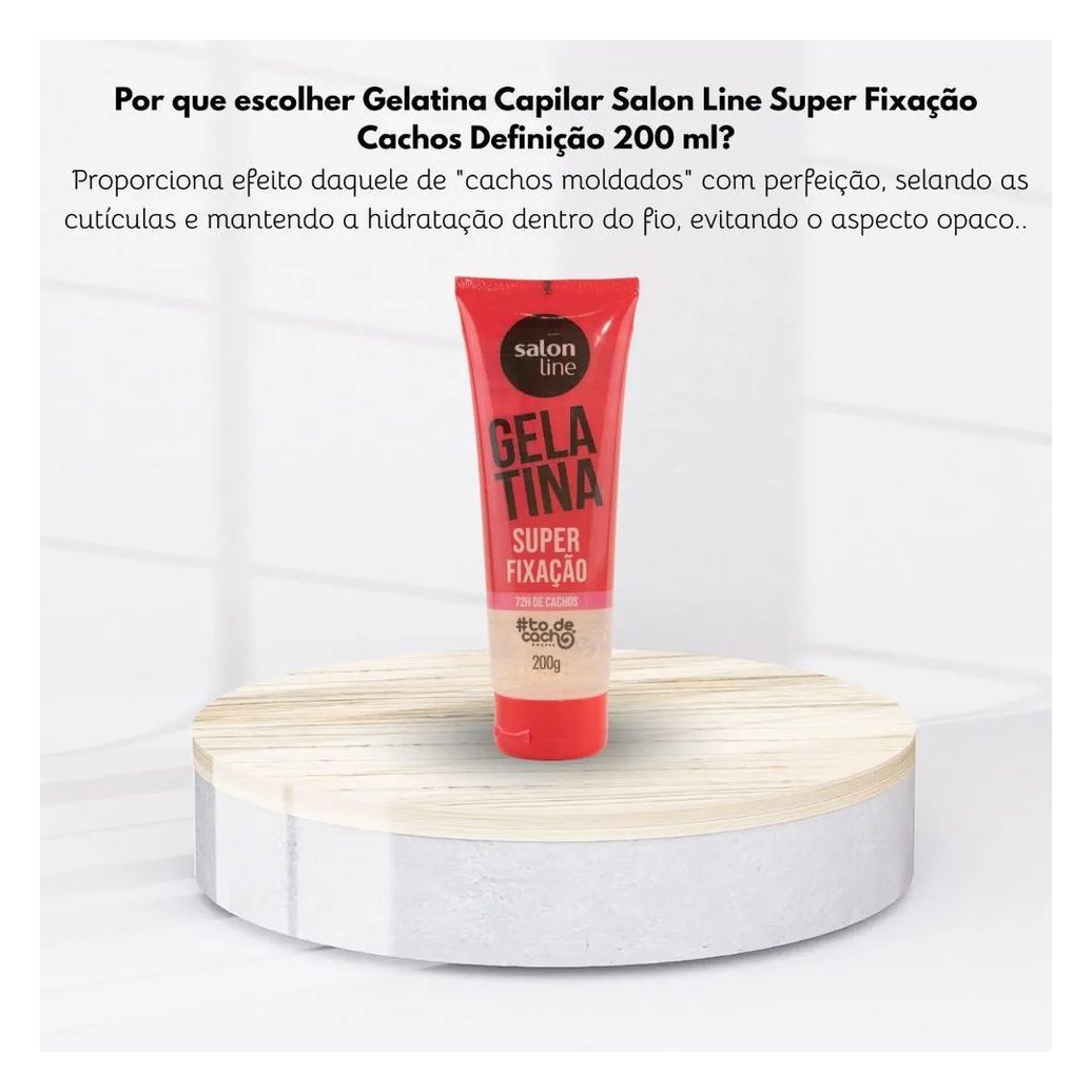 Gelatina Capilar Salon Line Super Fixação Cachos Definição 200 Ml