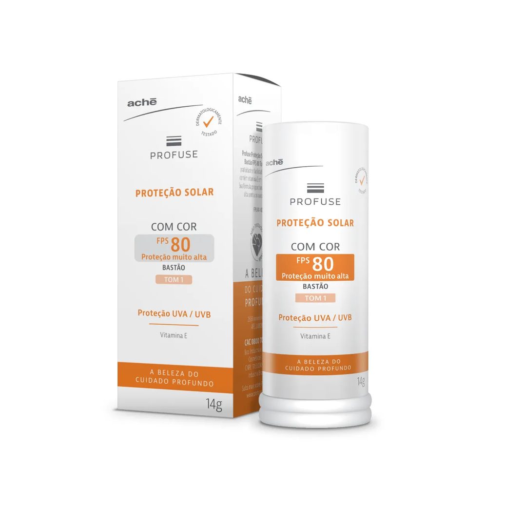 Protetor Solar Facial em Bastão Profuse FPS 80 Tom 1 14g
