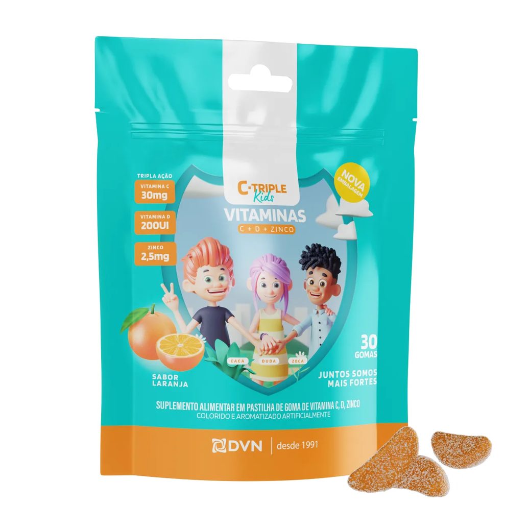 Polivitamínico C-Triple Kids Infantil 30 gomas
